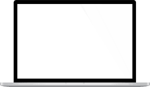 Computer vector with blank screen